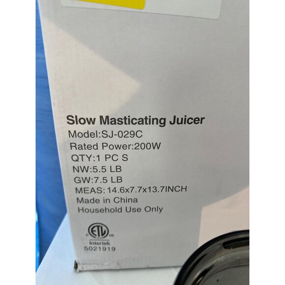 Fretta Self-Feeding Slow Masticating Juicer 1.1L Large Feed Chute BPA-Free Easy - Picture 9 of 13